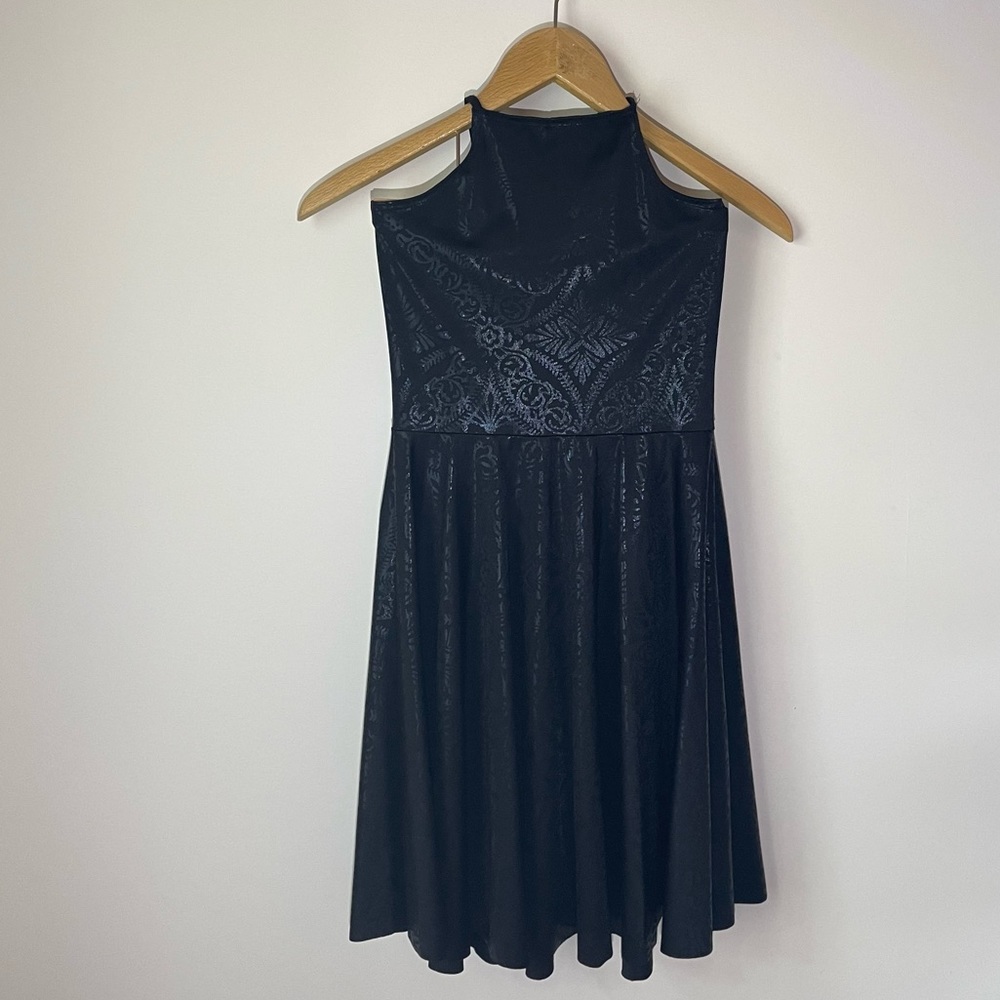 Blackmilk GEOMETRIC FLORAL BLACK REVERSIBLE STRAPS DRESS